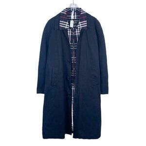 Burberry BBR Navy Blue Trench Coat